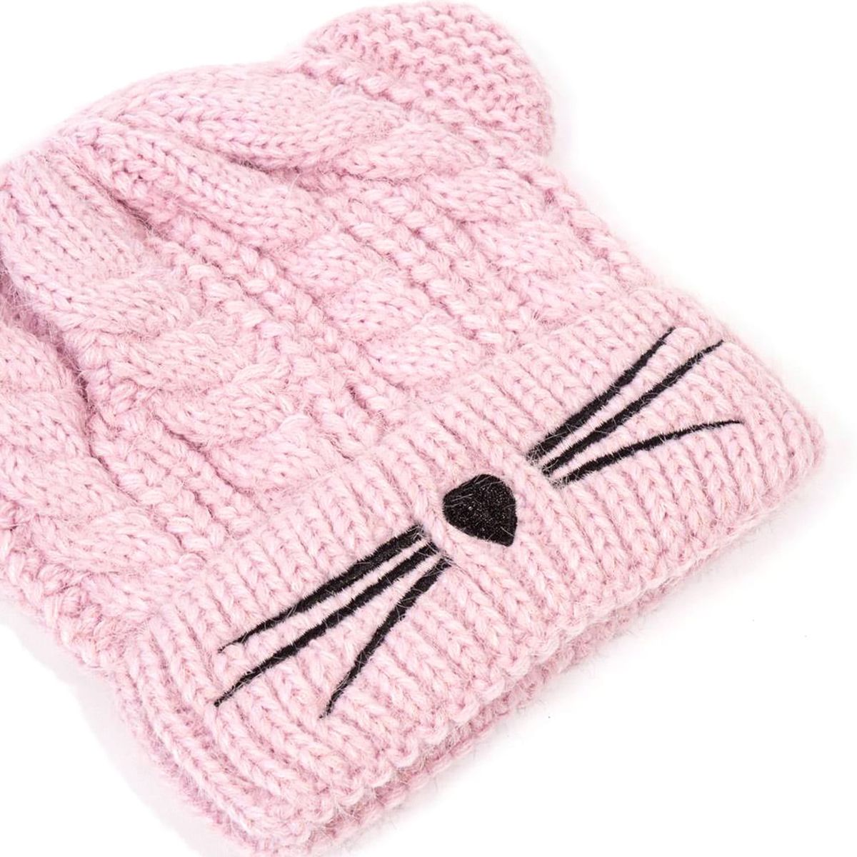 TODOMODA BEAUTY - Gorro tejido con orejitas y cara de gatito