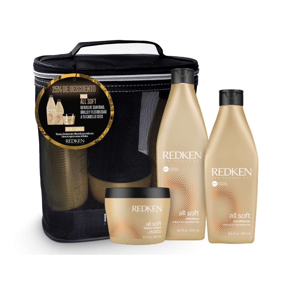 REDKEN - Pack All Soft para cabello normal a seco