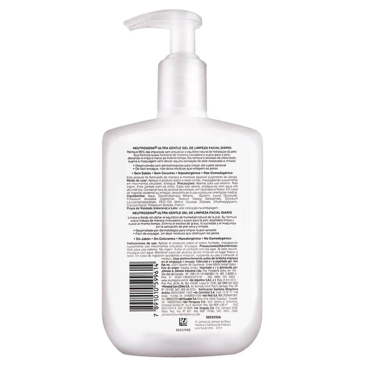 NEUTROGENA - Gel Limpiador Facial NEUTROGENA Ultra Gentle 354 ML