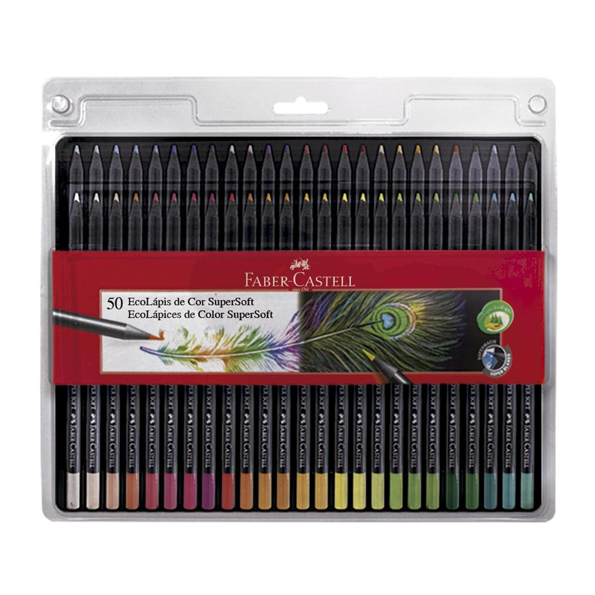 FABER-CASTELL - Ecolápices de Color Supersoft Estuche x 50