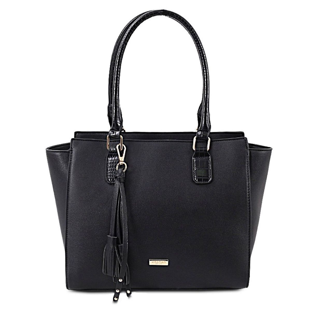 CREPIER - Cartera Crepier Loreo Satchel Md Negro