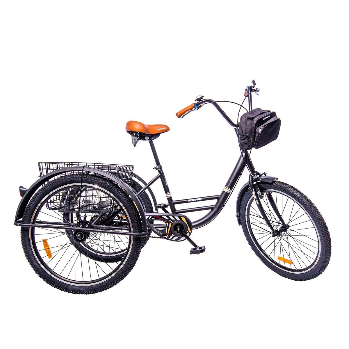 MONARK - Bicicleta Tricicargo Crosstown Aro 26 Negro Monark