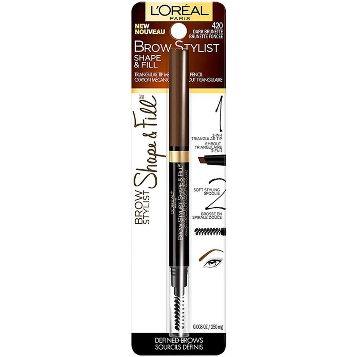 LOREAL PARIS - Delineador De Cejas Brow Stylist Shape & Fill