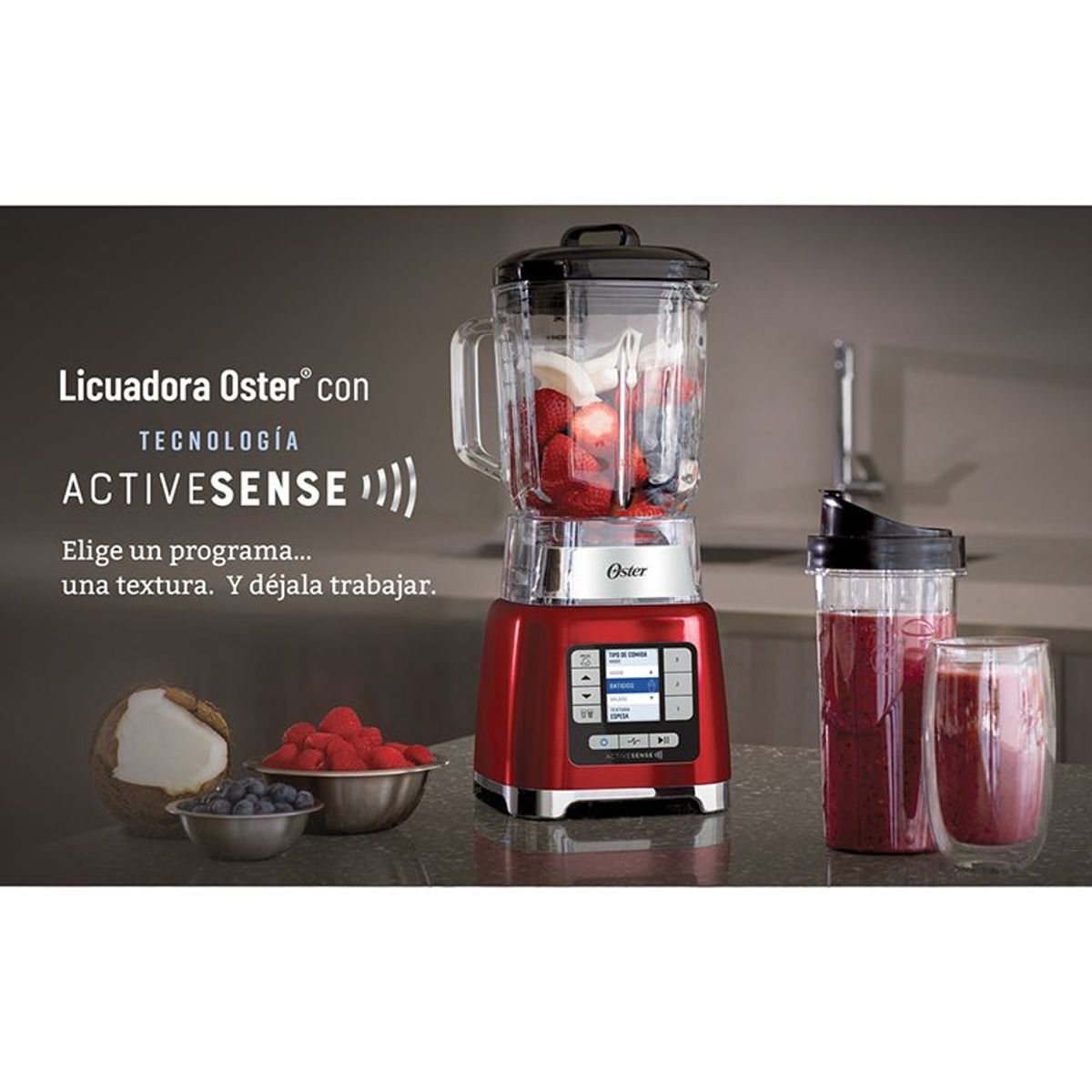 OSTER - Licuadora 2L Active Sense con Blender BLSTTDGRBG-053