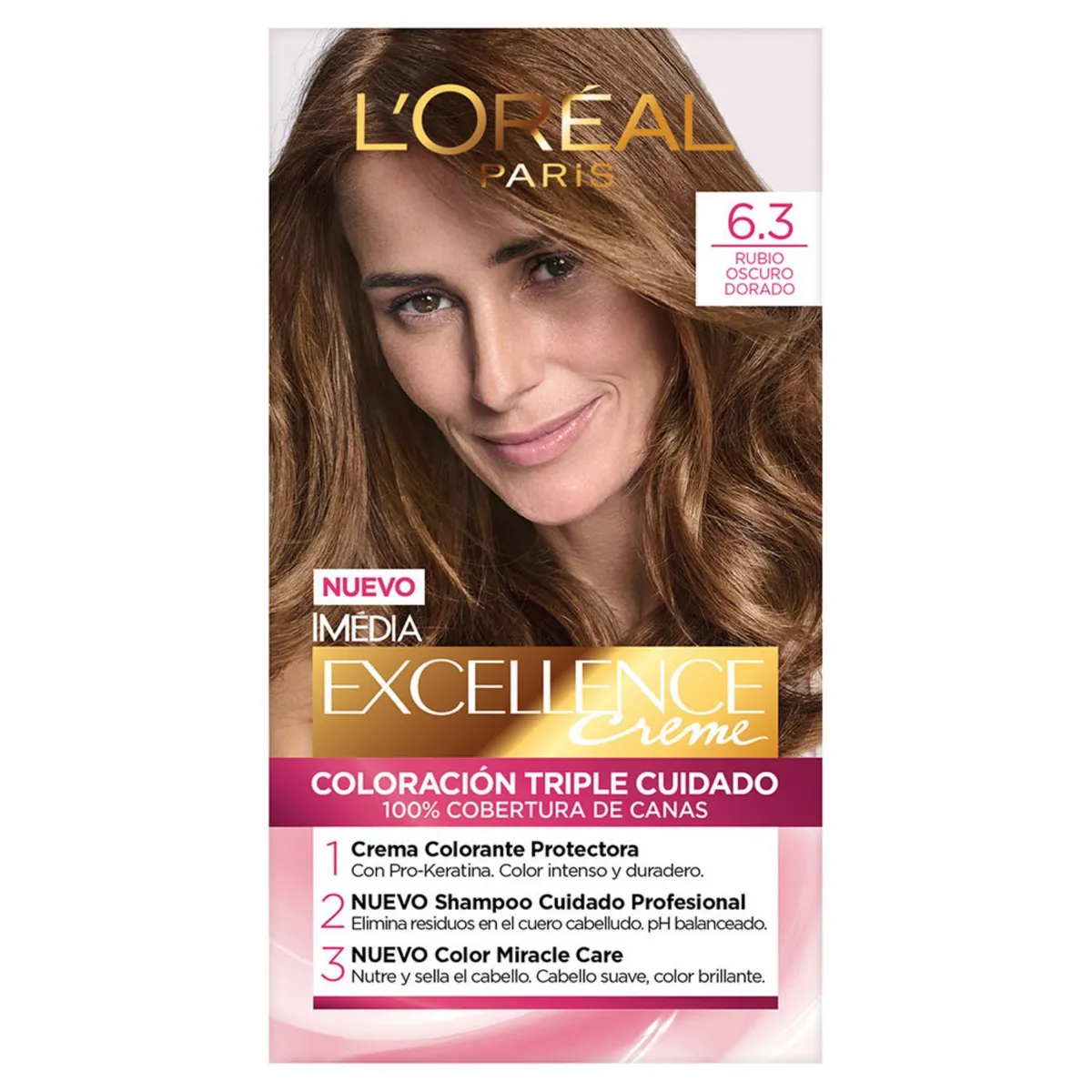 EXCELLENCE - Tinte para cabello 6.3 Rubio Oscuro Dorado 162.5 ml 