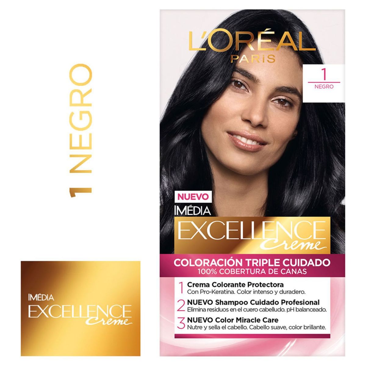 EXCELLENCE - Tinte para cabello 1 Negro 162.5 ml 