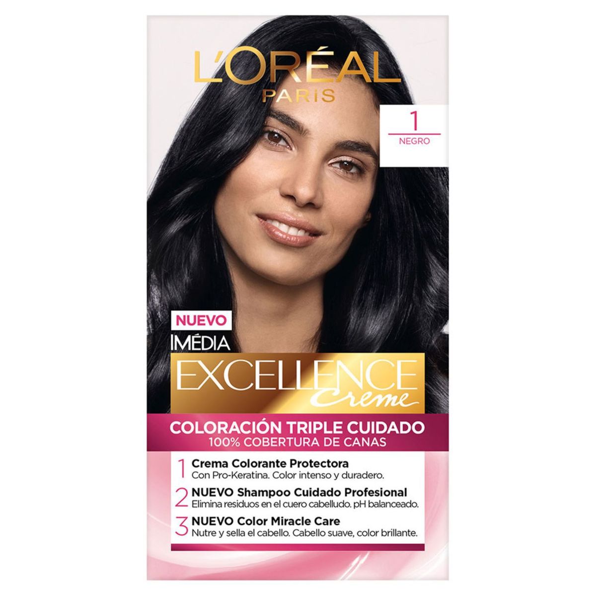 EXCELLENCE - Tinte para cabello 1 Negro 162.5 ml 
