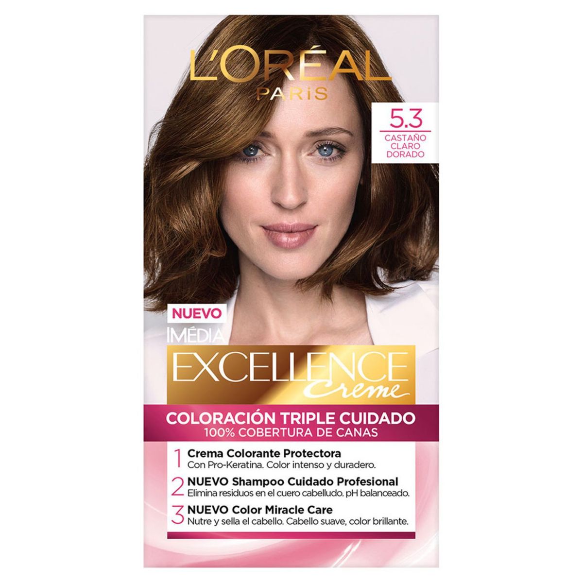 EXCELLENCE - Tinte para cabello 5.3 Castaño Claro Dorado 162.5 ml 