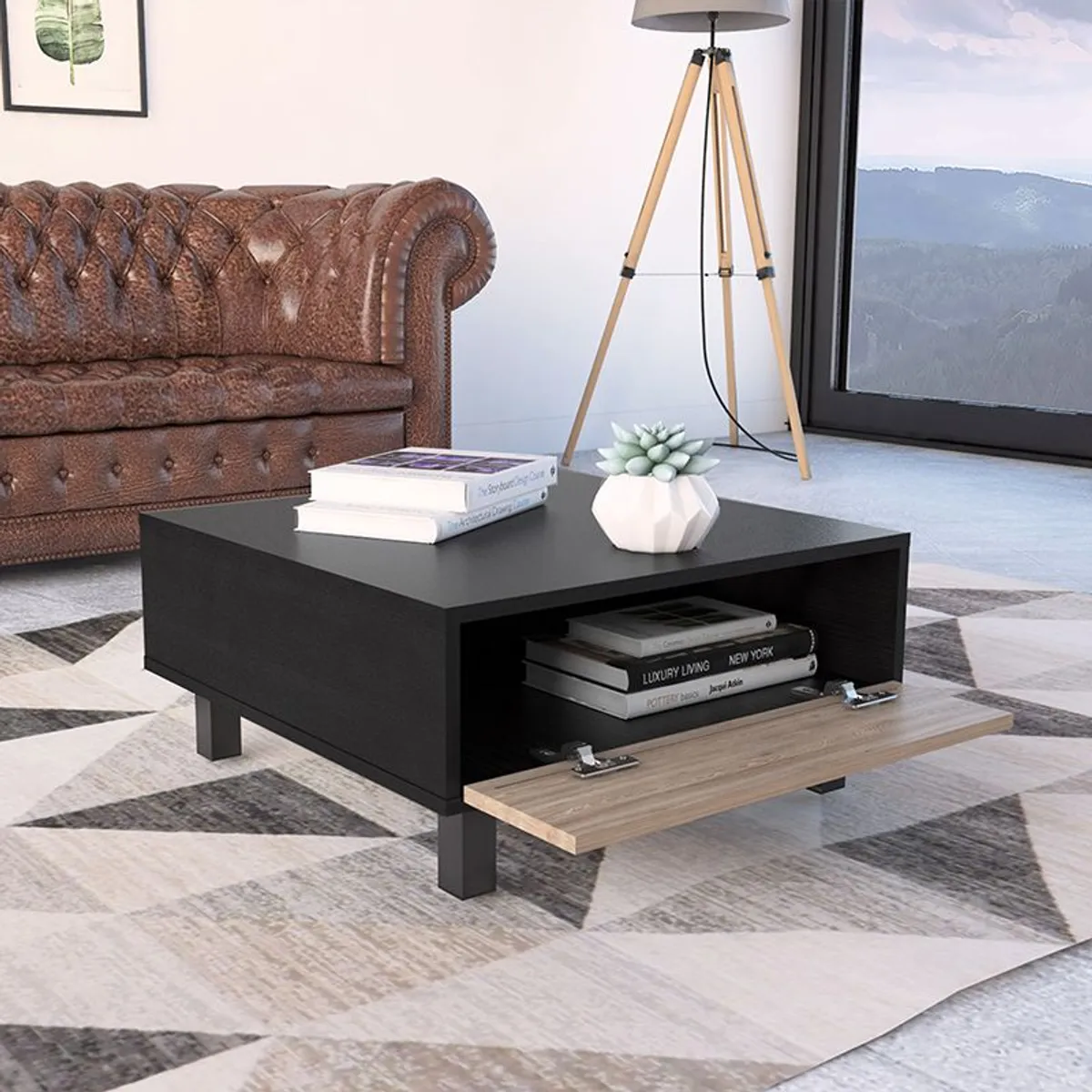 TUHOME - Mesa De Centro Kaia Wengue Miel