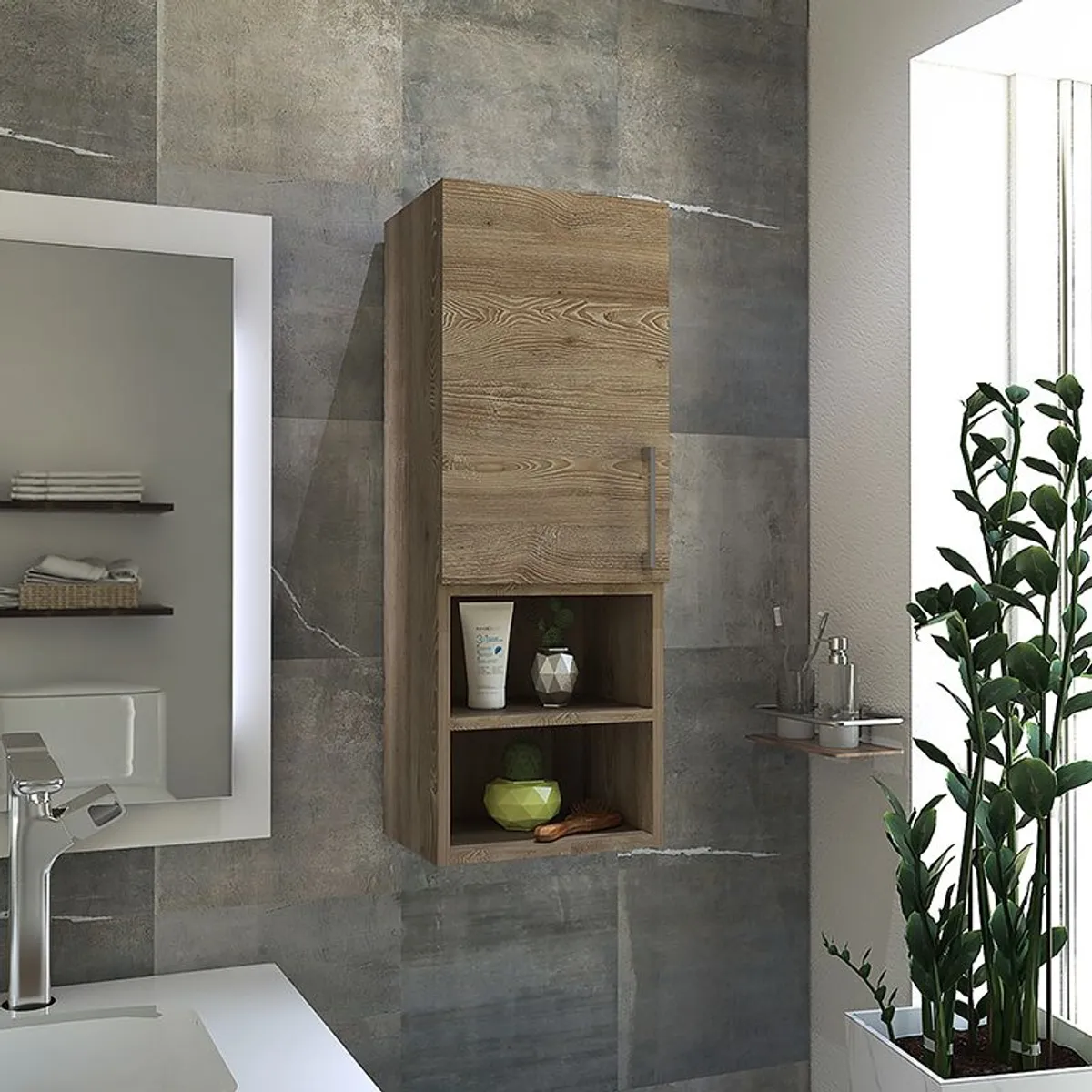 TUHOME - Mueble Auxiliar De Baño Barcelona