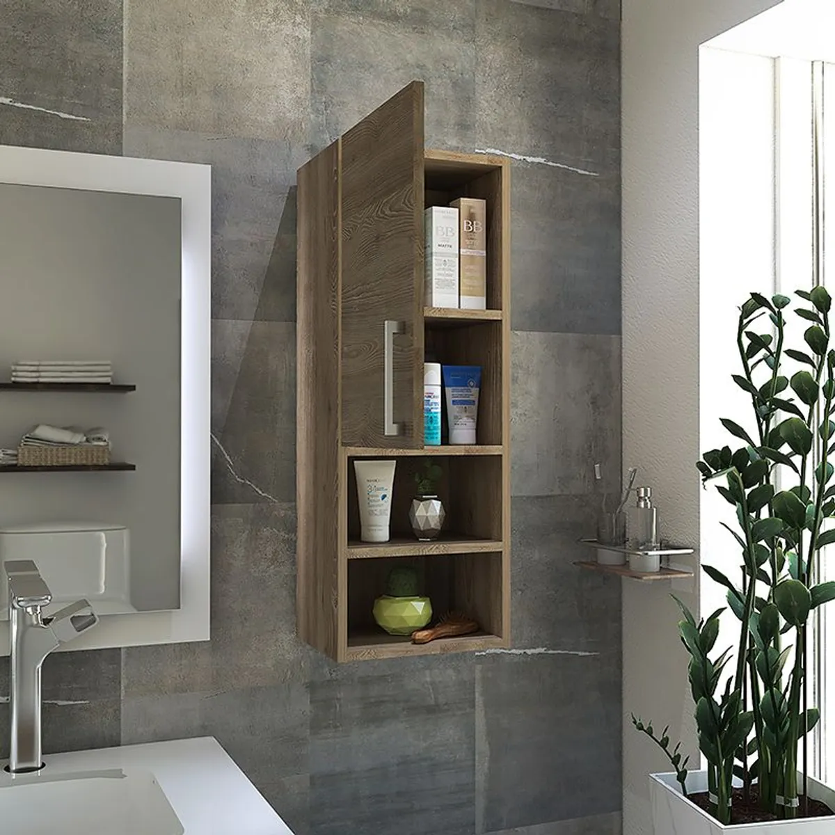 TUHOME - Mueble Auxiliar De Baño Barcelona