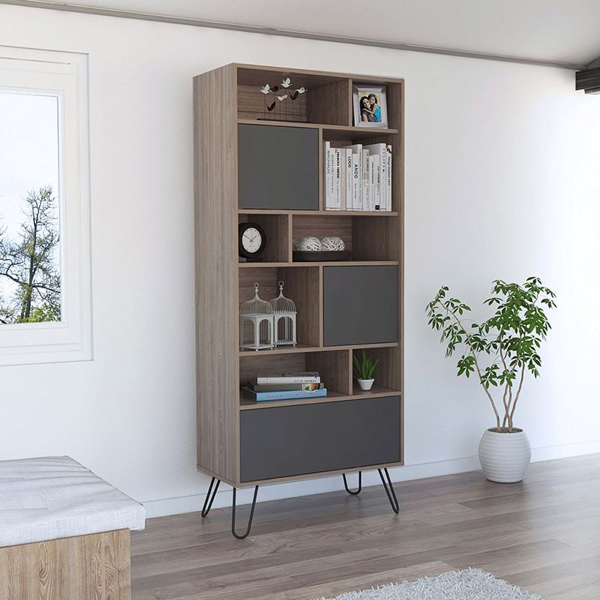 TUHOME - Biblioteca Con 3 Puertas Vassel 