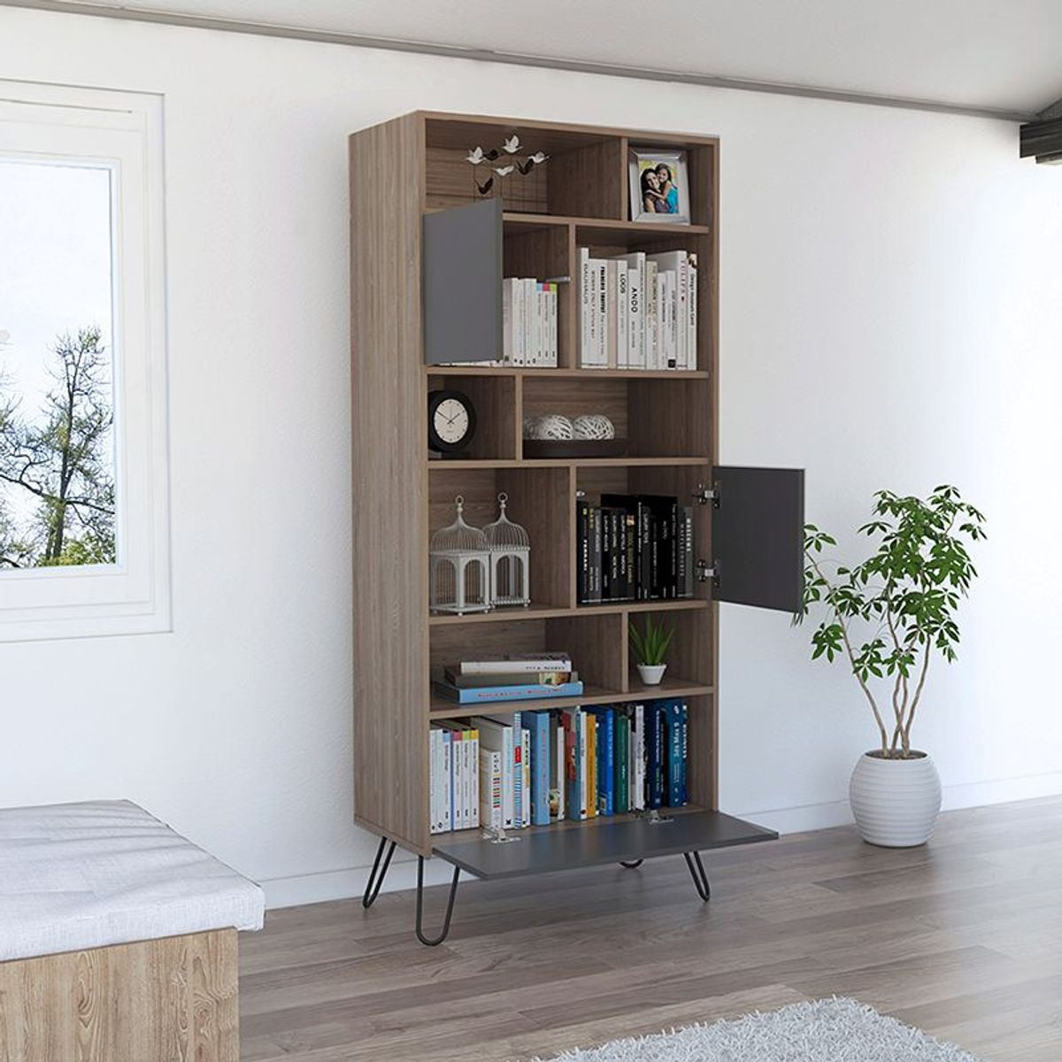 TUHOME - Biblioteca Con 3 Puertas Vassel 