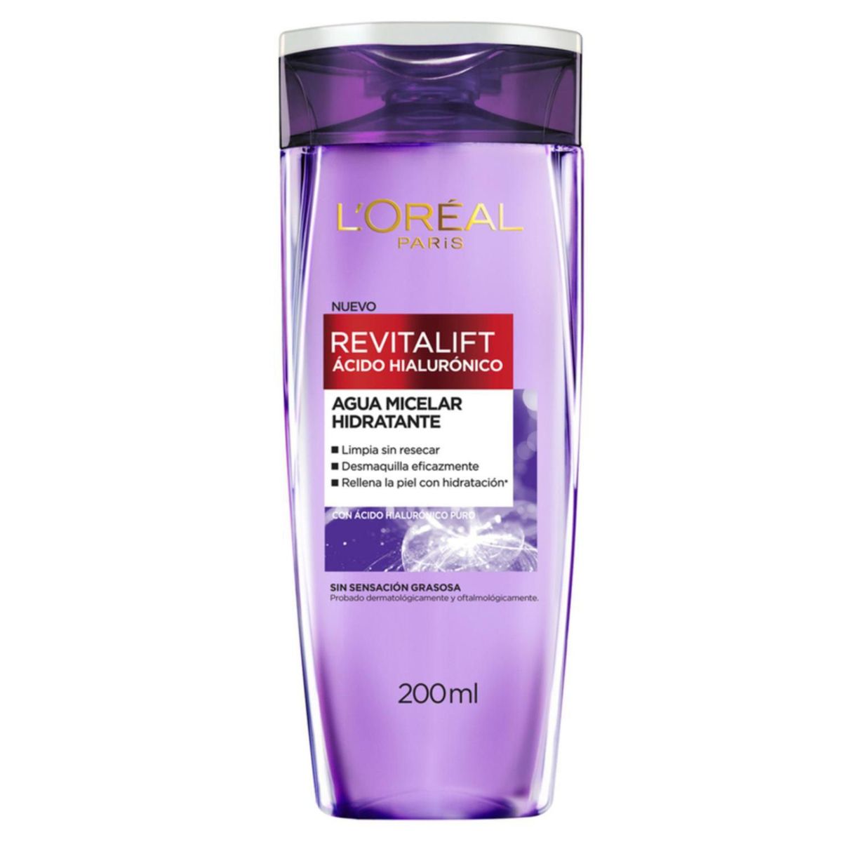 LOREAL PARIS - Agua Micelar Hidratante L'oréal París Revitalift Ácido Hialurónico 200ml