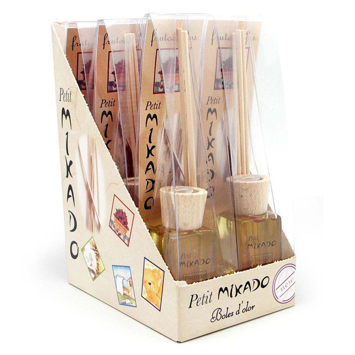 BOLES D'OLOR BARCELONA - Mini Difusor de Varillas - Petit Mikado 17 ml - Frutos Rojos