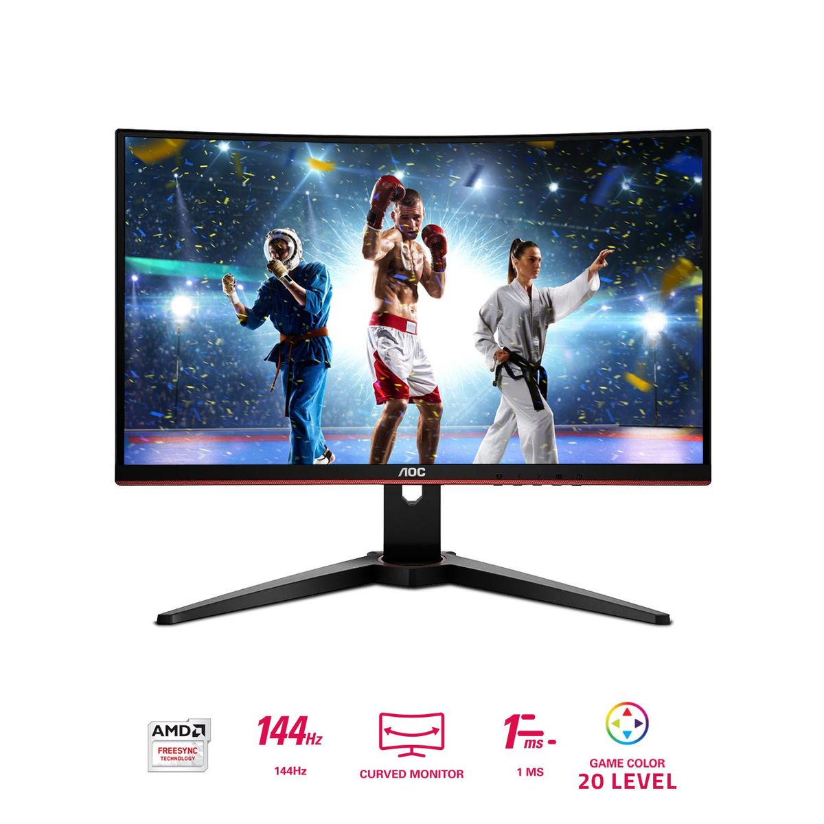 AOC - Monitor AOC C27G1  CURVO GAMING 27" FHD,144HZ VGA,1MS, 2 HDMI, DP