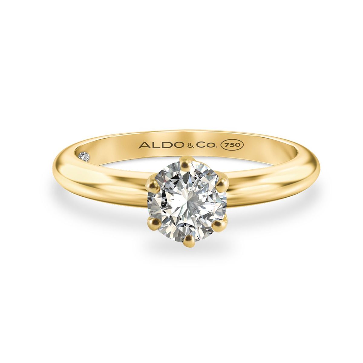 ALDO - Anillo de Compromiso Modelo Eterno en oro amarillo de 18K de 0.43 carats con GIA 