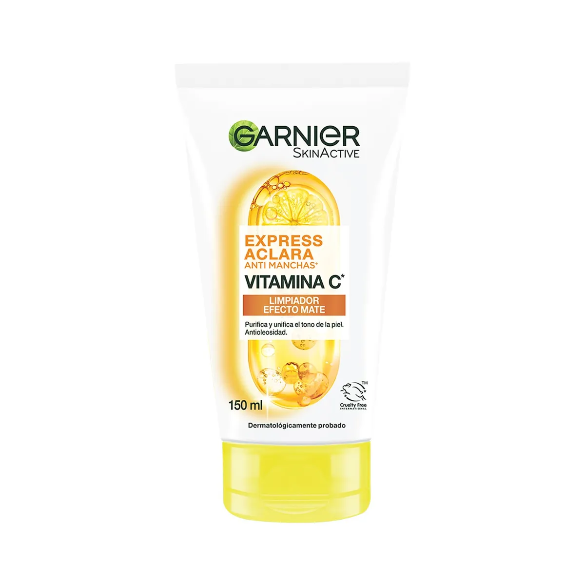 GARNIER - Gel Limpiador Facial Efecto Mate Express Aclara Anti Manchas 150 ml