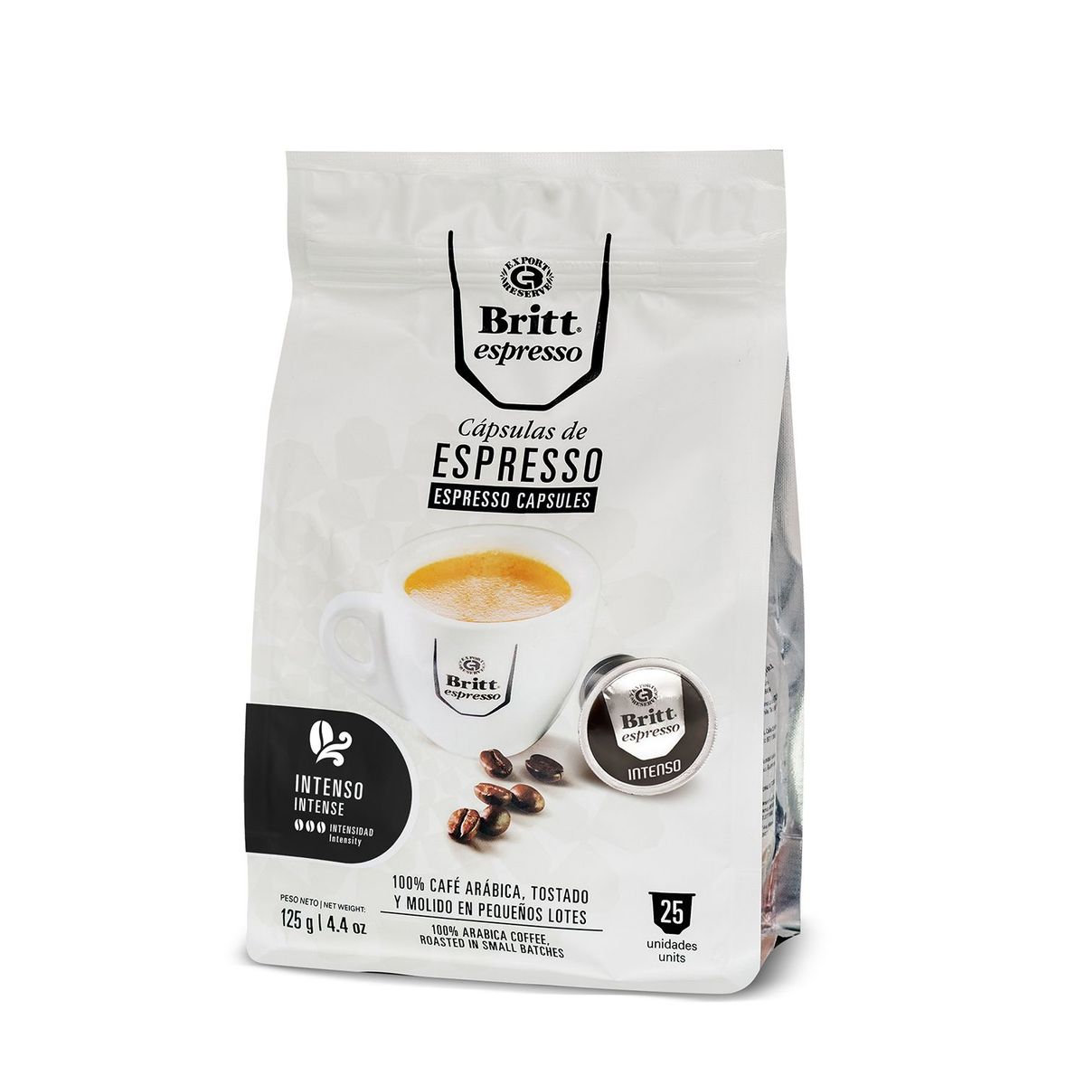 BRITT - Cápsulas de Espresso Intenso Doypack 25 Un
