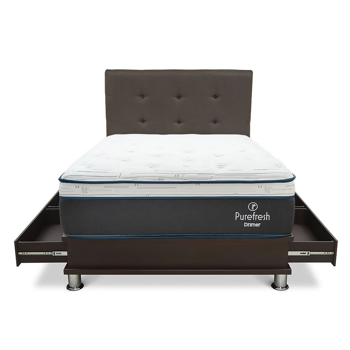 DRIMER - Dormitorio con Cajones Pure Fresh 2 Plz + 2 Almohadas
