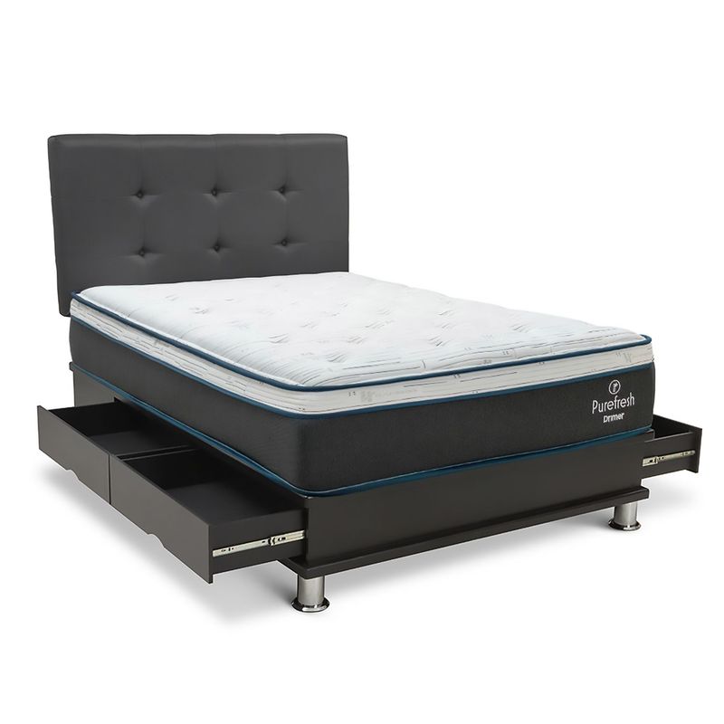 DRIMER - Dormitorio con Cajones Pure Fresh 2 Plz + 2 Almohadas