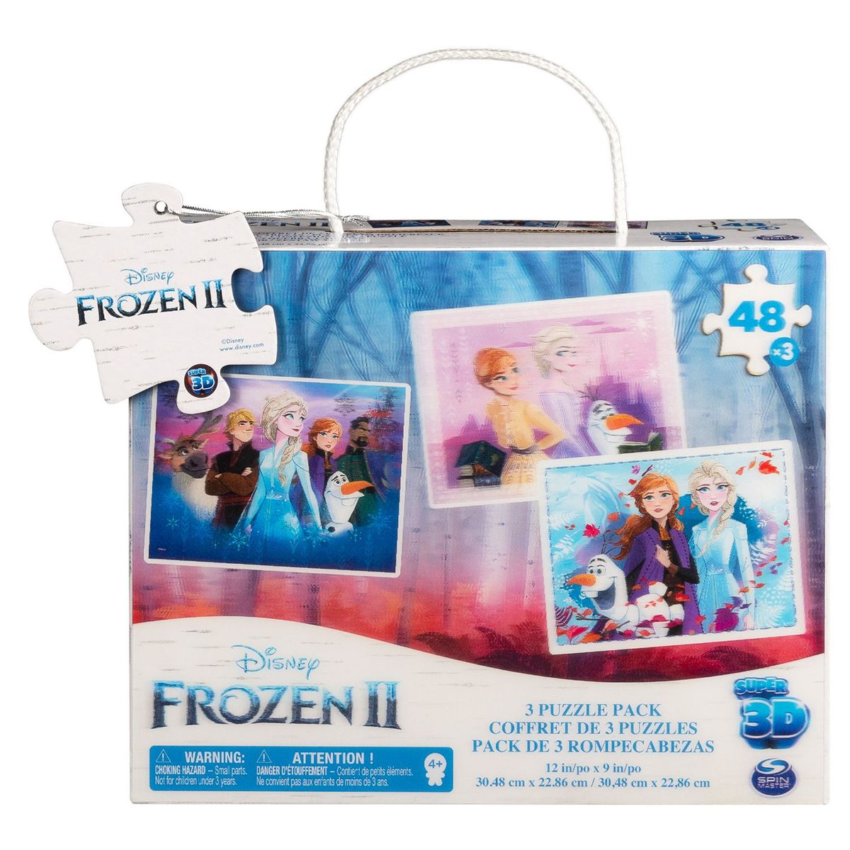 CARDINAL - Set x 3 Rompecabezas Lenticular 3D Frozen