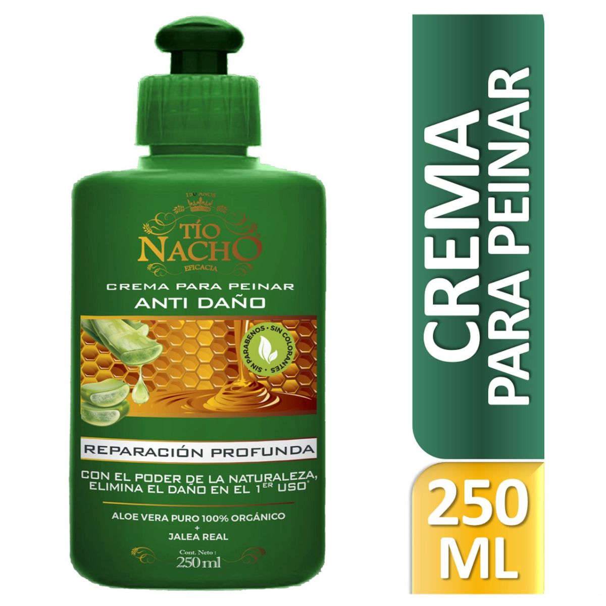 Tío Nacho - Crema de Peinar Aloe Vera Anti-Daño 250 ml