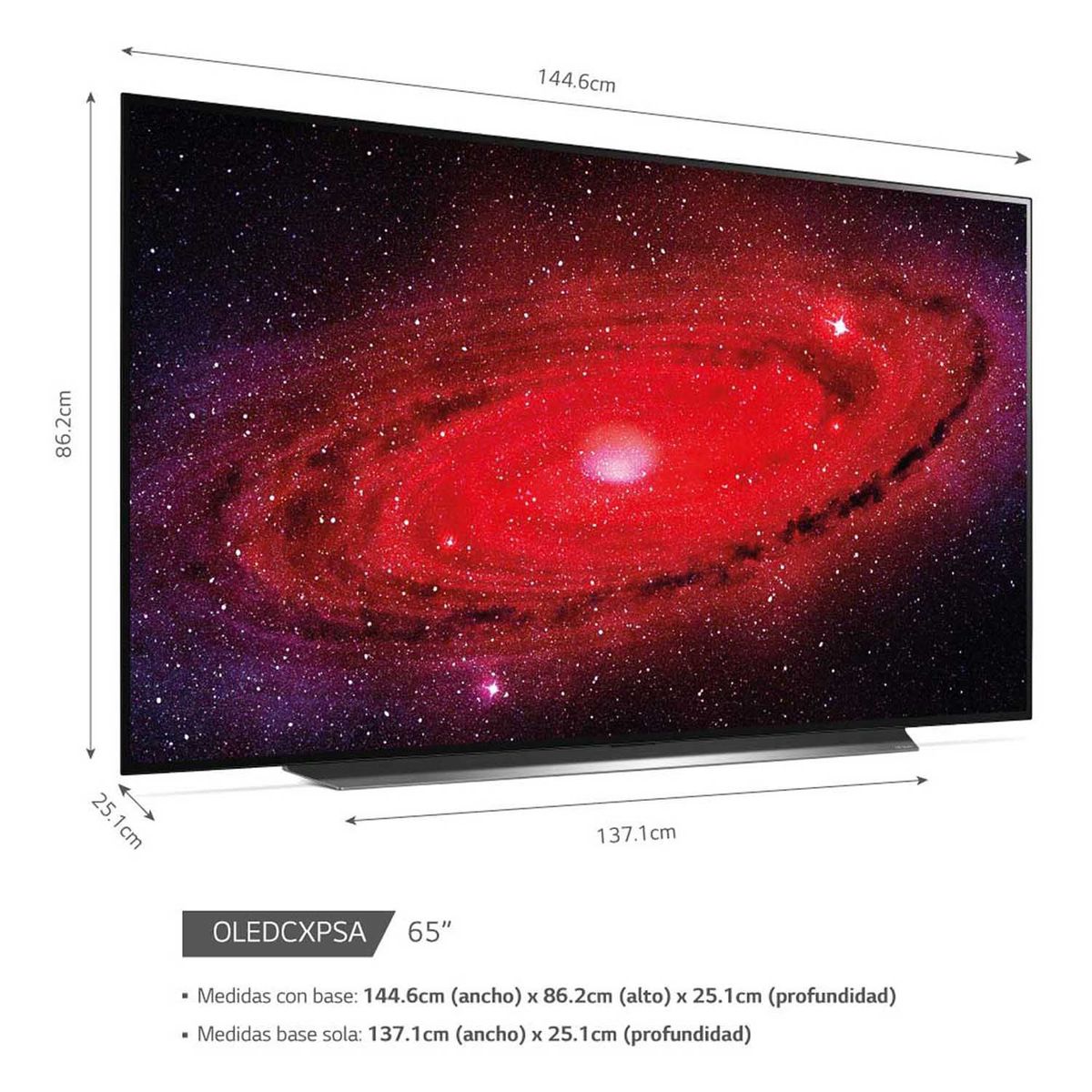 LG - Televisor 65" OLED 4K Ultra HD Smart TV OLED65CXPSA