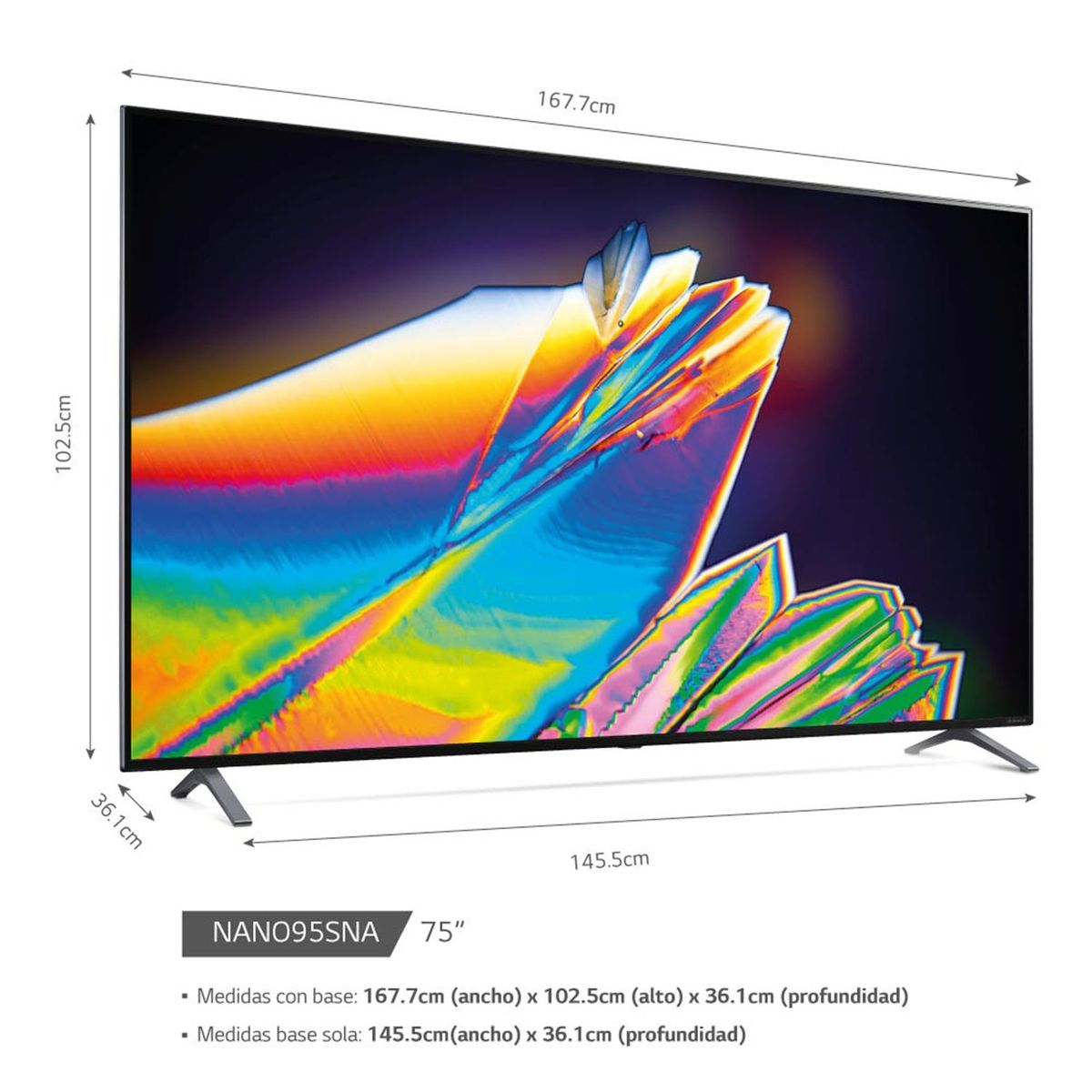 LG - Televisor 75" NANOCELL 8K Ultra HD Smart TV 75NANO95SNA.AWF