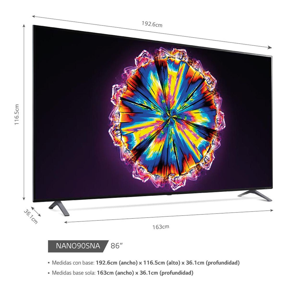 LG - Televisor 86" NANOCELL 4K Ultra HD Smart TV 86NANO90SNA