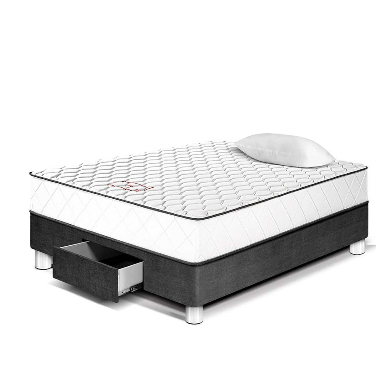 PARAISO - Cama Con Cajones Per 1.5 Plz + 1 Almohada + Protector