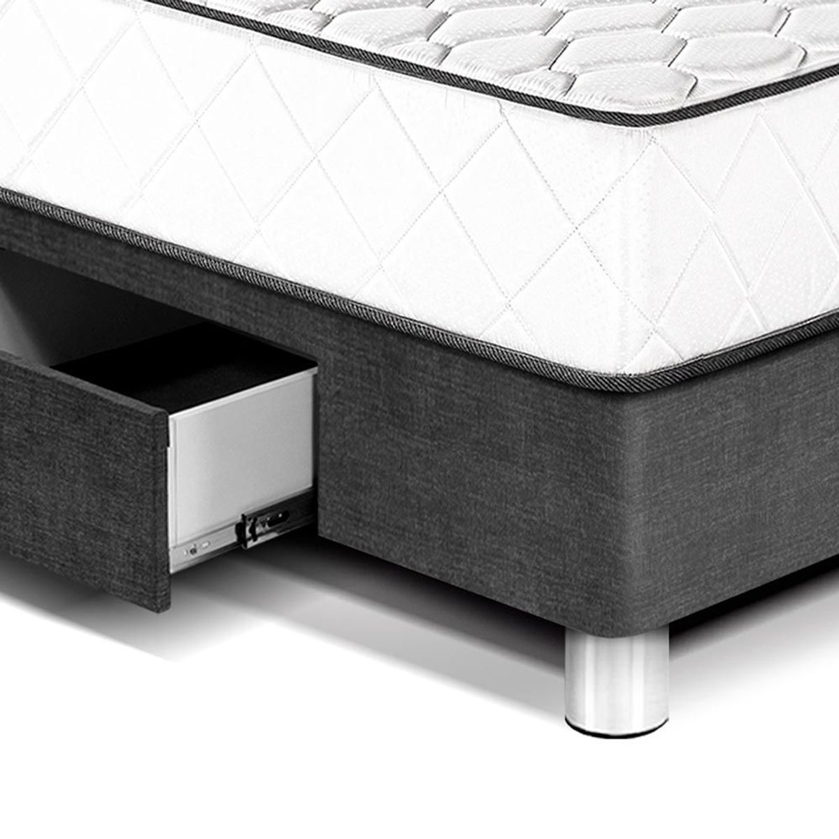 PARAISO - Cama Con Cajones Per 1.5 Plz + 1 Almohada + Protector