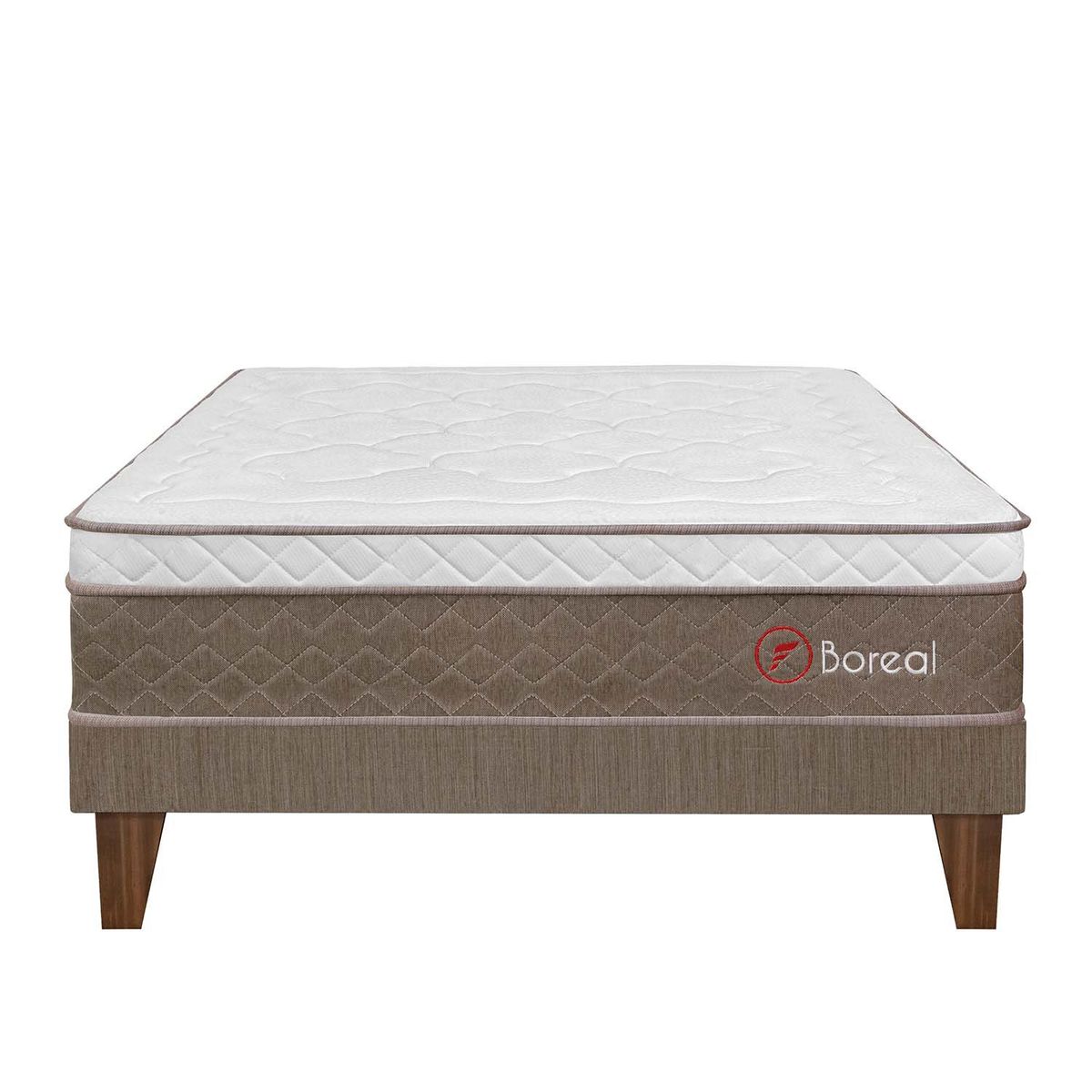 FORLI - Cama Europea Boreal Pocket Ss 1.5 Plz + 1 Almohada Viscoelástica + Protector