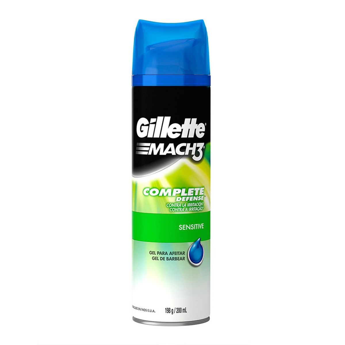 GILLETTE - Mach3 Complete Defense Sensitive Gel de Afeitar 198g 