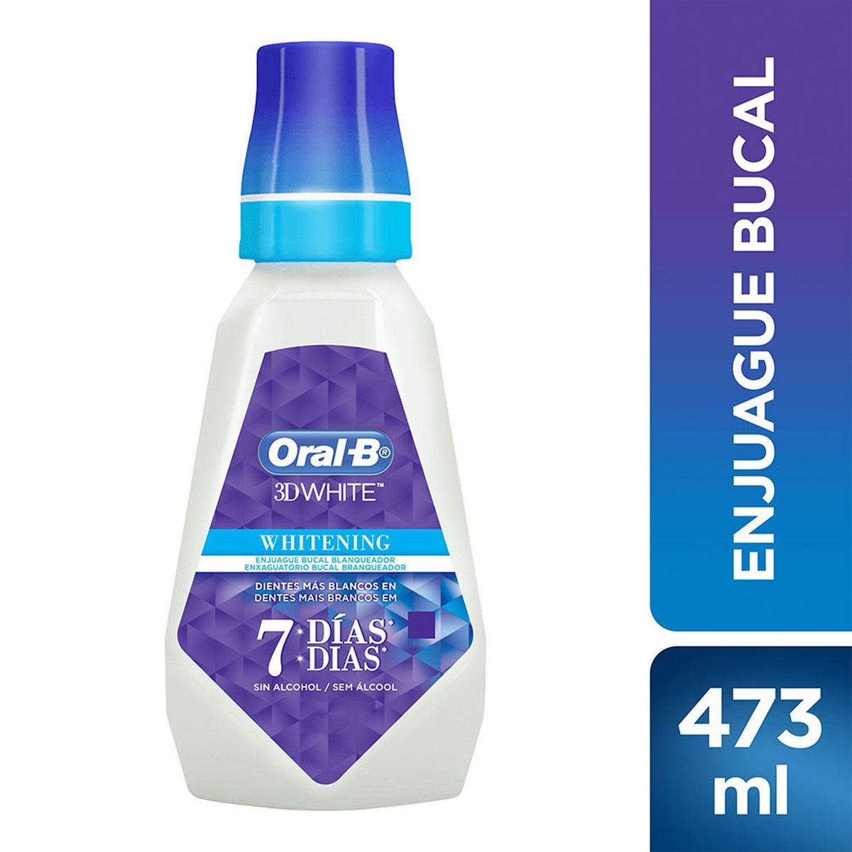 ORAL B - Enjuague Bucal 3DWhite 473 ml