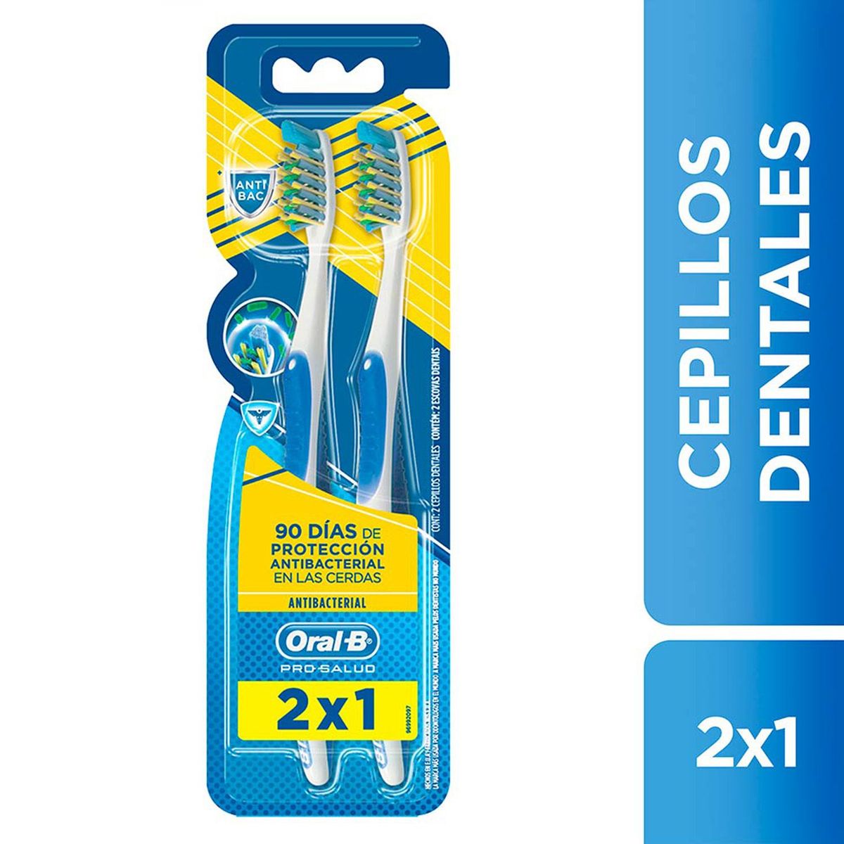 ORAL B - Cepillo Dental Pro Salud Antibacterial 2 unidades