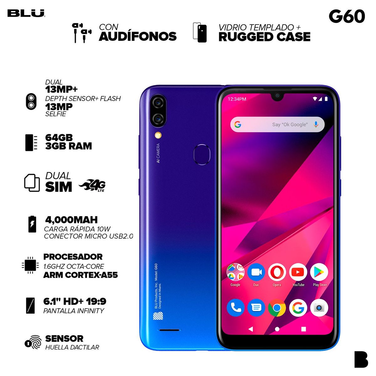 BLU - BLU G60 Azul 