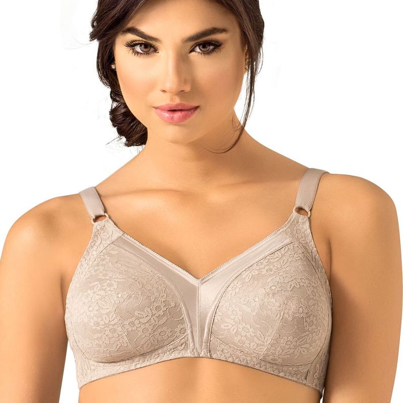 LEONISA - Brasier de Control Suave con Copas Completas en Encaje