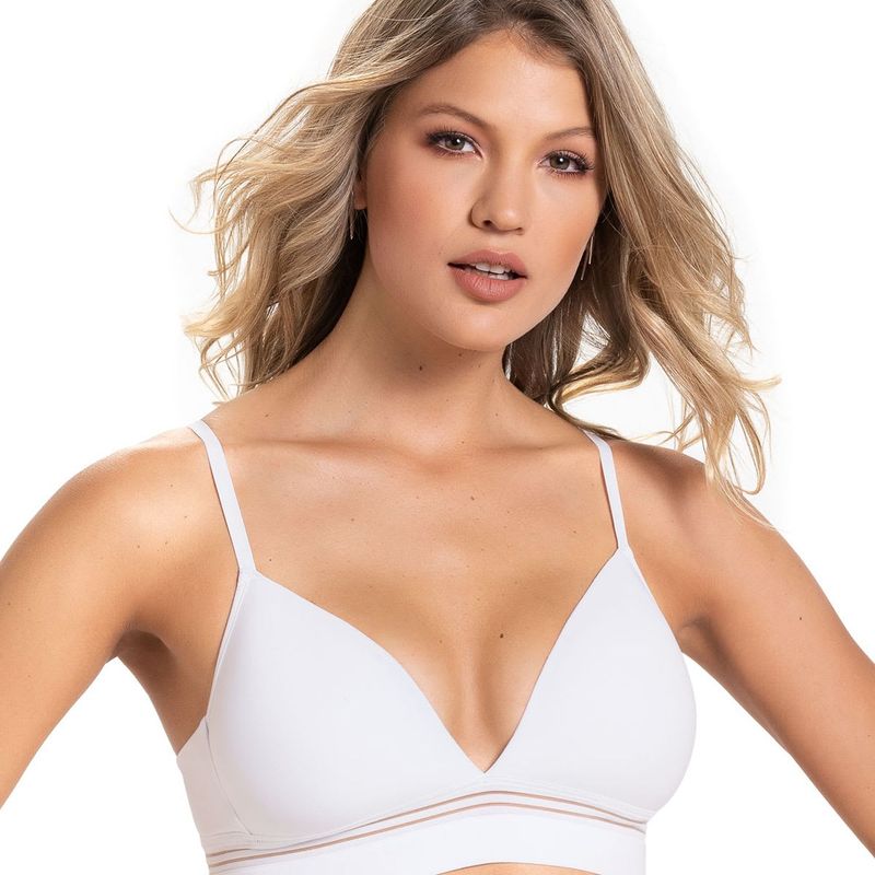 LEONISA - Brasier Triangular de Realce Suave con Escote Profundo