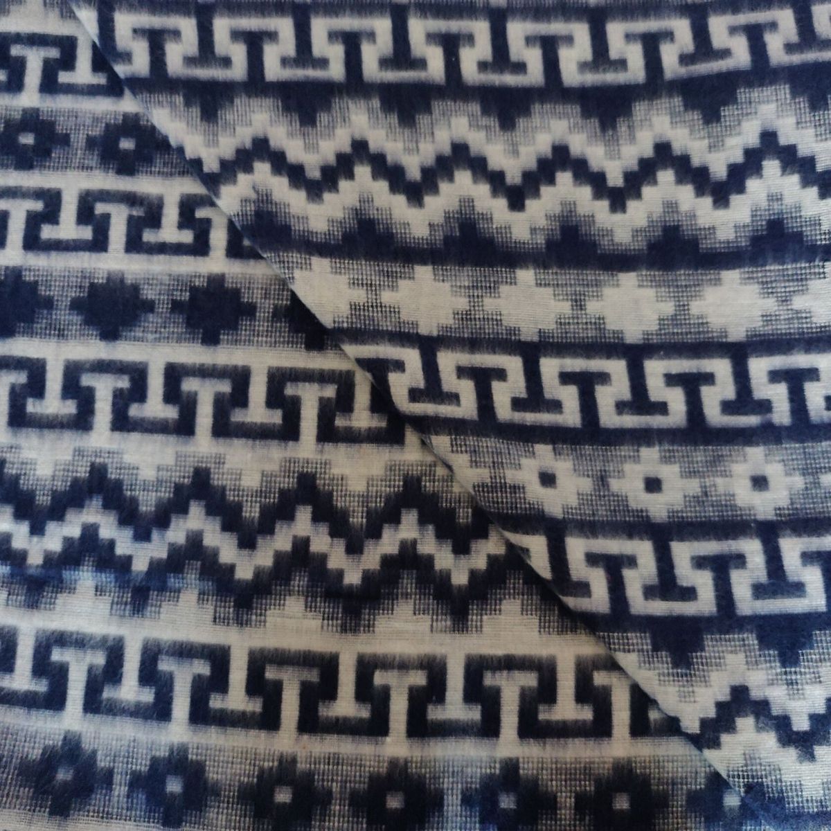 ABA TEXTIL - Manta frazada 2PL Líneas Inca Azul