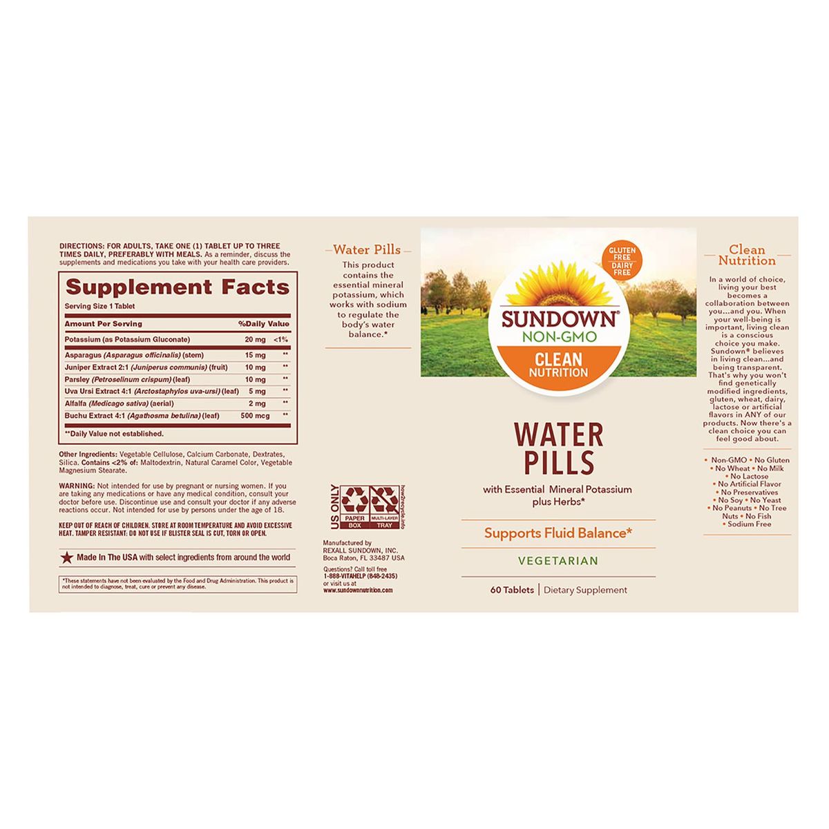 SUNDOWN NATURALS - Water Pills