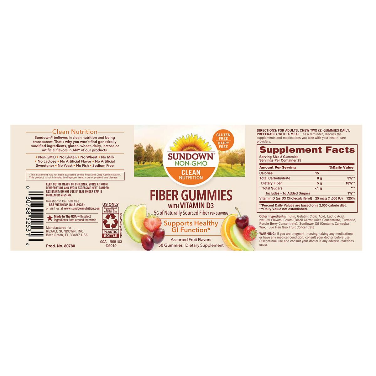 SUNDOWN NATURALS - Fiber Gummies
