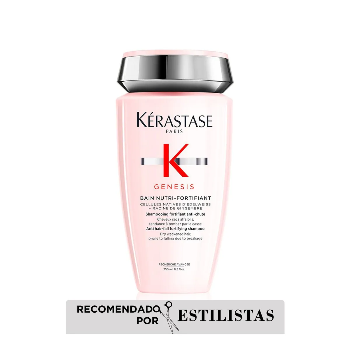 KERASTASE - Shampoo Para Cabello Normal A Seco Con Tendencia A La Caída Por Cepillado Bain Nutri-Fortifiant Genesis 250Ml