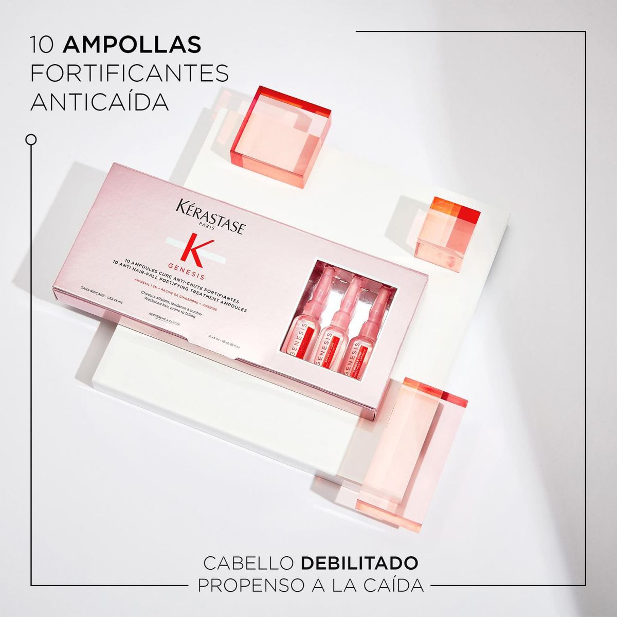 KERASTASE - Tratamiento ampollas Kérastase Genesis anticaída 10uds x6ml 