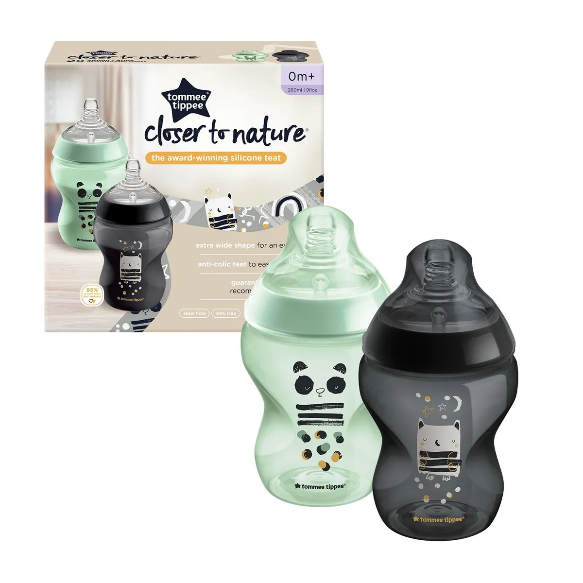 TOMMEE TIPPEE - Pack X2 Biberón Closer To Nature 9 Oz
