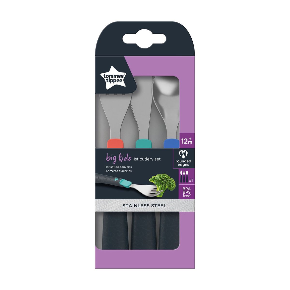 TOMMEE TIPPEE - Pack X3 Cubiertos De Metal Niños