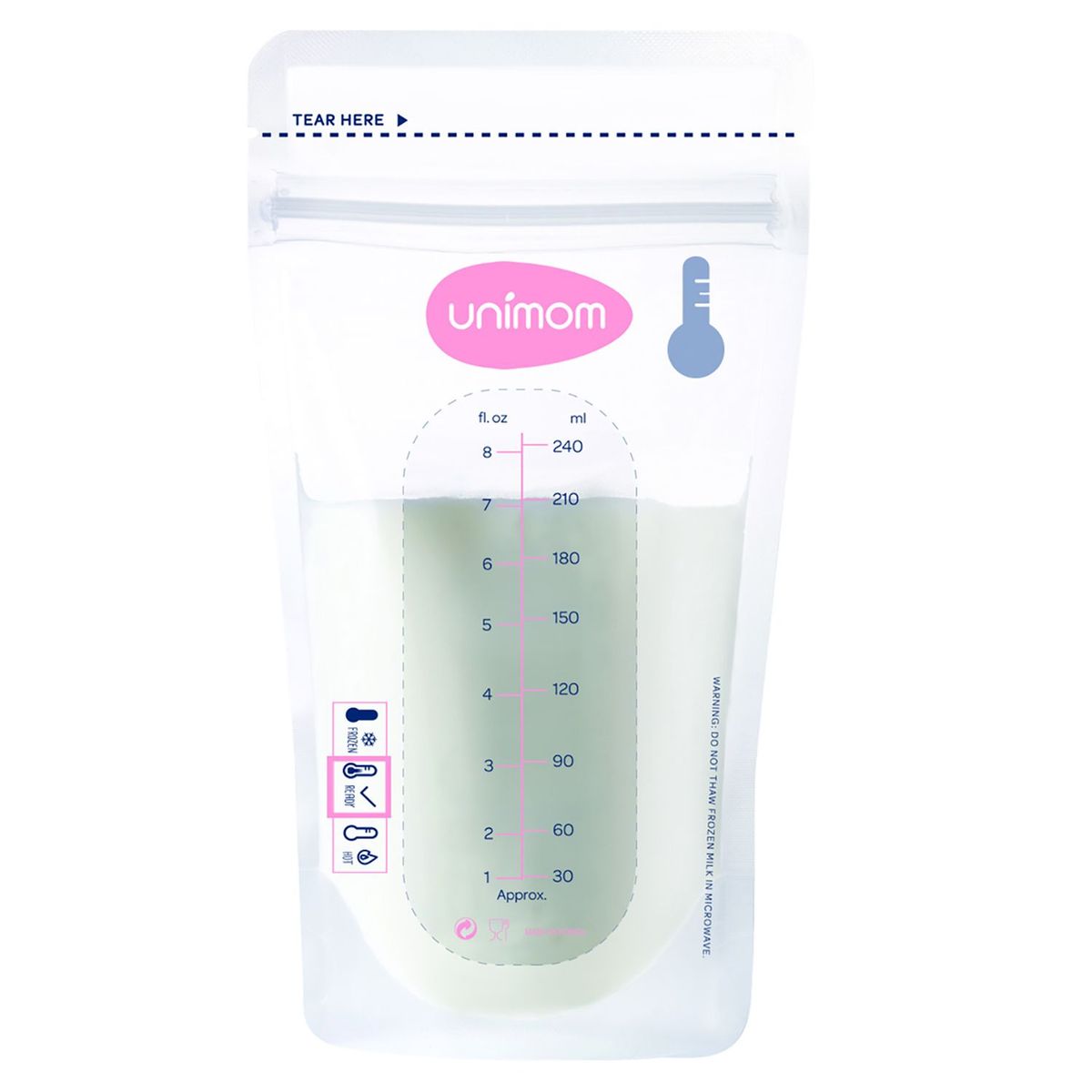 UNIMOM - Bolsas De Almacenamiento De Leche X50 Unid 240 Ml