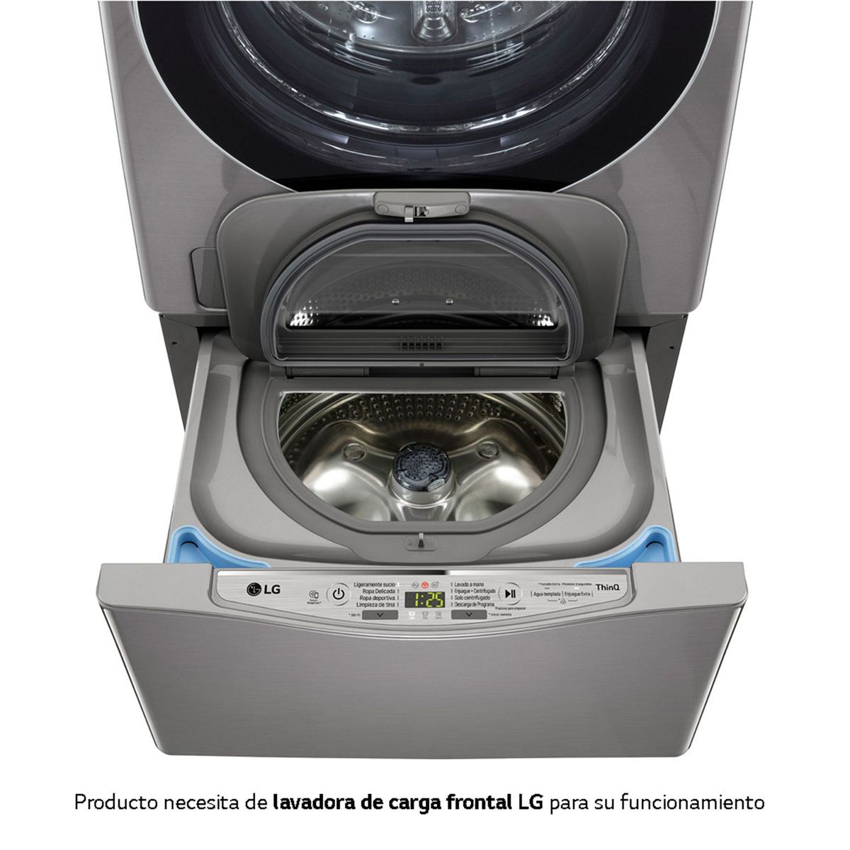LG - Lavadora LG 2.5 Kg MiniWash con ThinQ WD2500CS Plateado oscuro
