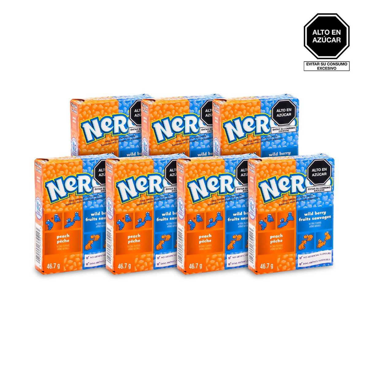 NERDS - Pack Nerds peach / wildberry  46.7gr x 7und