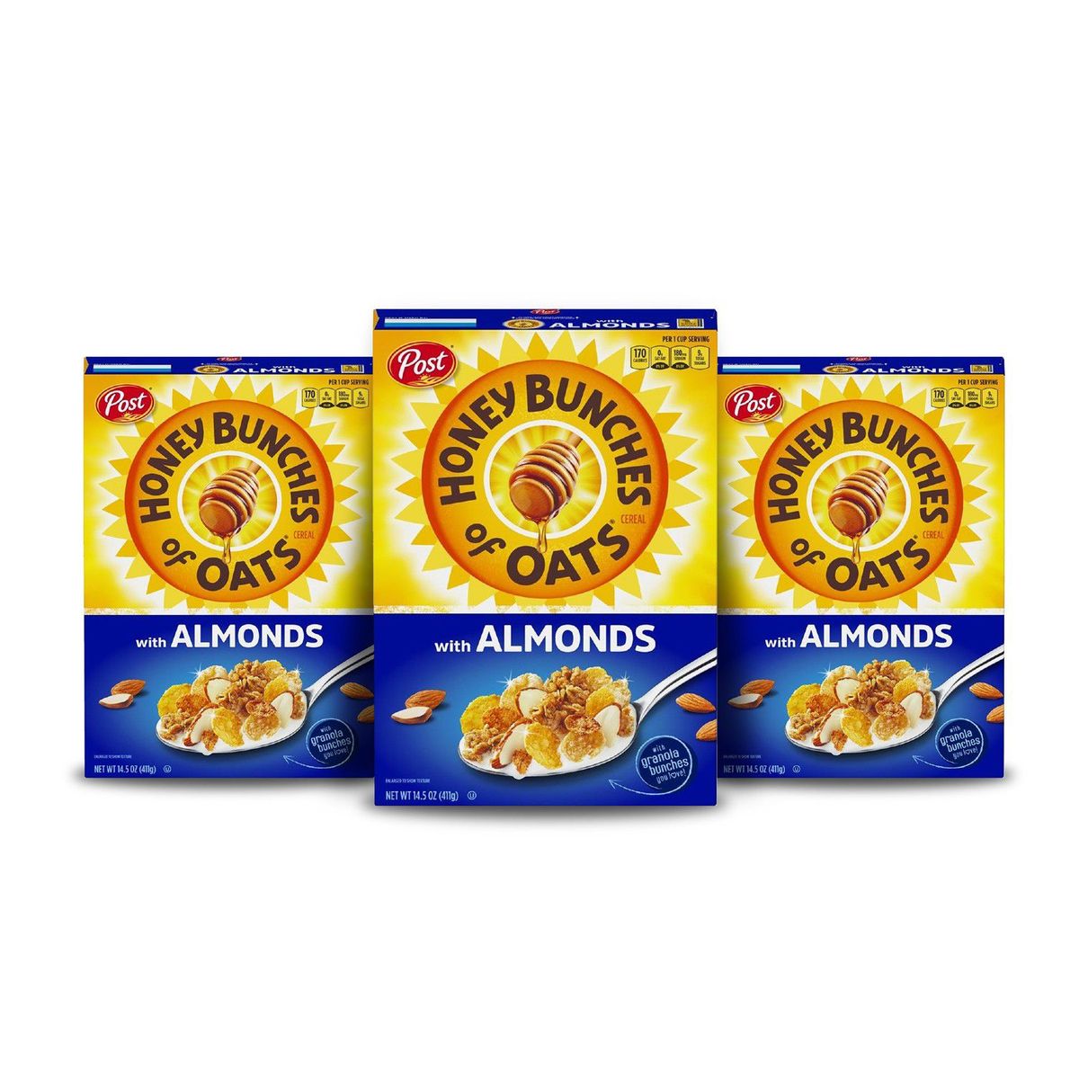 POST - Pack cereal Honey Bunches con almendras 3x411g